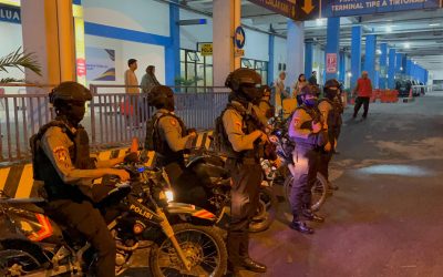 Cegah Aksi Premanisme, Satuan Samapta Polresta Surakarta Laksanakan Patroli Malam di Terminal Tirtonadi