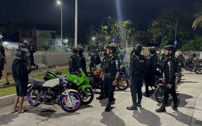 Polresta Surakarta Kandangkan Sepuluh Motor Berknalpot Brong Yang Diamankan di Simpang Joglo