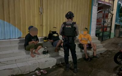 Sedang Asyik  Pesta Miras , Tiga Pemuda Diamankan Tim Sparta Polresta Surakarta di Jebres