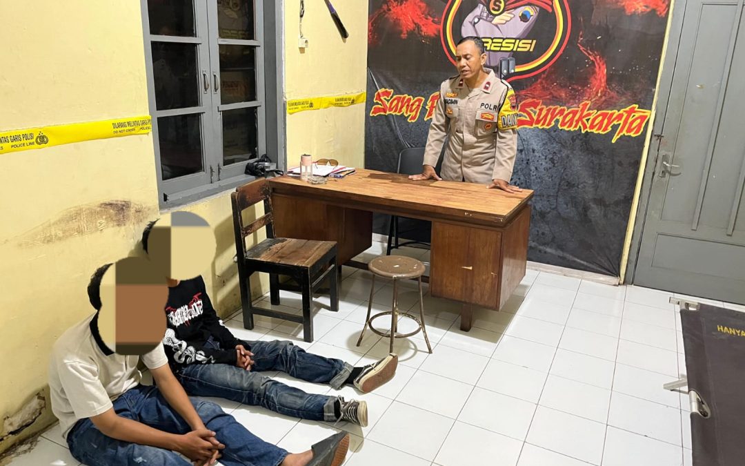 Tim Sparta Polresta Surakarta Amankan Dua Remaja Resahkan Warga di Mojosongo