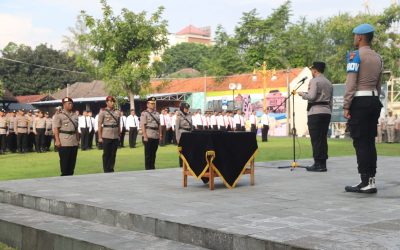 Kapolresta Surakarta Pimpin Sertijab Kabagren, Kasat Resnarkoba dan Kasat Samapta