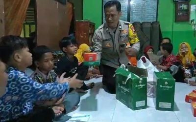 Jelang Idul Adha, Bhabinkamtibmas Pajang Berbagi Kasih di Panti Asuhan Yayasan Nur Maghfiroh