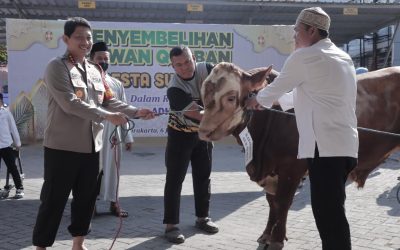 Idul Adha 1446 Hijriah: Polresta Surakarta Sembelih Hewan Kurban 6 Ekor Sapi dan 13 Ekor Kambing