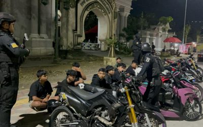 Tim Sparta Polresta Surakarta Amankan Belasan Motor Berknalpot Brong di Jalan Sumpah Pemuda