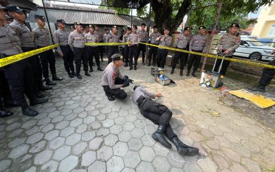 Sat Samapta Polresta Surakarta Gelar Latkatpuan,  Penanganan Awal di Tempat Kejadian Perkara