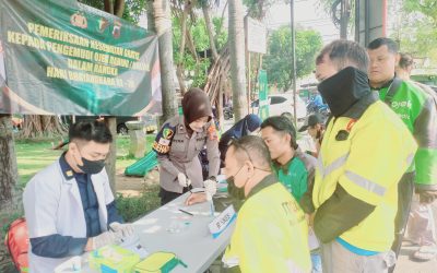 Polresta Surakarta Gelar Pemeriksaan Gratis Kepada Driver Ojol, Dalam Rangka Hari Bhayangkara ke 79