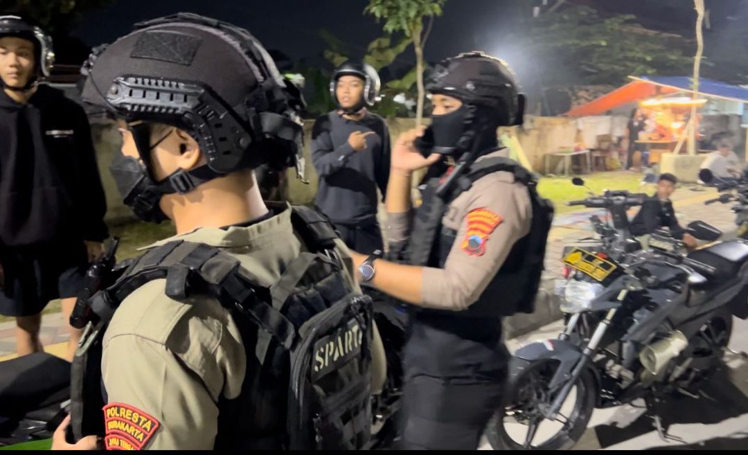 Tim Sparta Polresta Surakarta Amankan Lima Motor Berknalpot Brong di Jalan Sumpah Pemuda