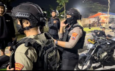 Tim Sparta Polresta Surakarta Amankan Lima Motor Berknalpot Brong di Jalan Sumpah Pemuda