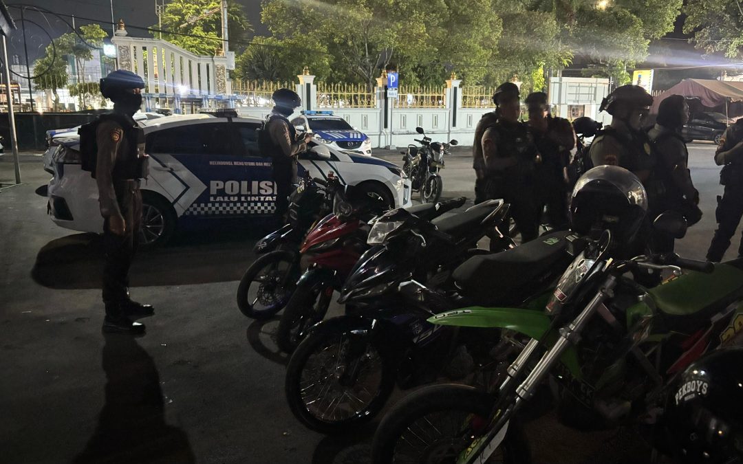 Lima Motor Berknalpot Brong Diamankan Tim Sparta Polresta Surakarta di Jalan Sumpah Pemuda