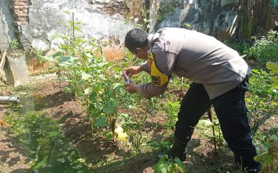 Sambangi Warga Binaan, Bhabinkamtibmas Kedung Lumbu Ajak Manfaatkan Lahan Kosong