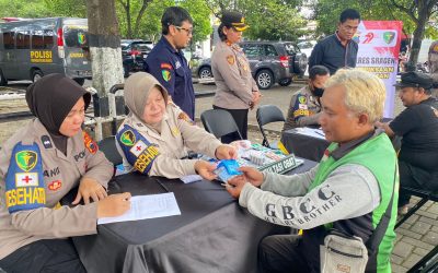 Polda Jateng Sediakan Layanan Kesehatan Gratis, Targetnya Layani 4000 Pengemudi Ojol