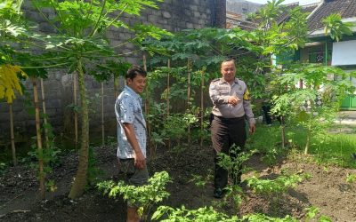 Dukung Ketahanan Pangan, Bhabinkamtibmas Banjarsari Ajak Warga Manfaatkan Lahan Produktif