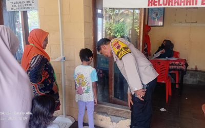 Bhabinkamtibmas Baluwarti Monitoring Kegiatan Posyandu Sahabat Masyarakat Dewi Kunthi RW 10