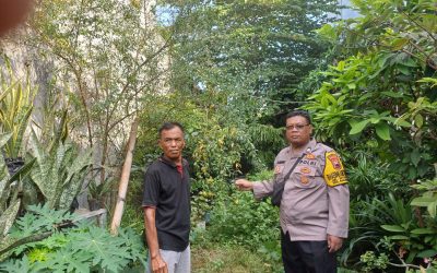 Dukung Ketahanan Pangan, Bhabinkamtibmas Setabelan Sambangi Kebun Sayur Warga di Jogobayan