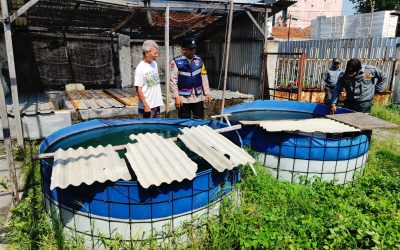 Dukung Program Ketahanan Pangan, Bhabinkamtibmas Serengan Sambangi Peternakan Lele Mandiri