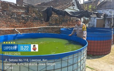 Bhabinkamtibmas Kelurahan Laweyan Laksanakan DDS dan Pantau Lahan Ketahanan Pangan Warga