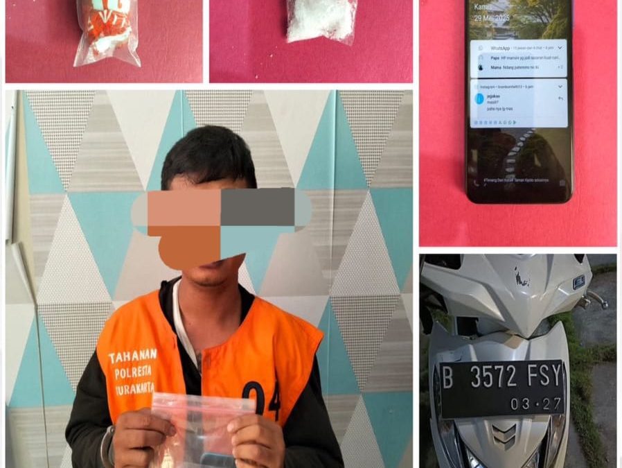 Kurir Sabu 5 gram Dibekuk Satresnarkoba Polresta Surakarta, Diupah Rp 700 Ribu
