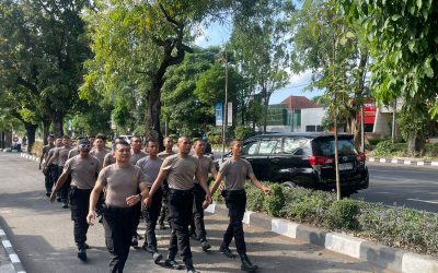 Jaga Kesehatan Jasmani, Satuan Samapta Polresta Surakarta Rutin Gelar Olahraga Pagi
