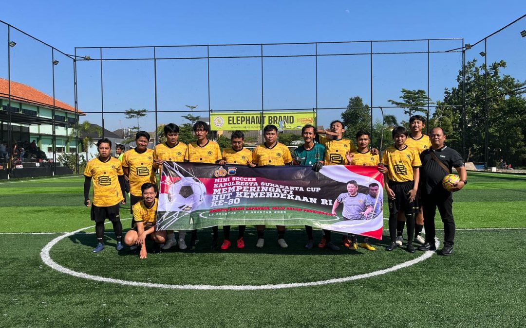 Sambut HUT RI ke-80, Polresta Surakarta Gelar Olah Raga Bersama Mini Soccer Kapolresta Cup 2025
