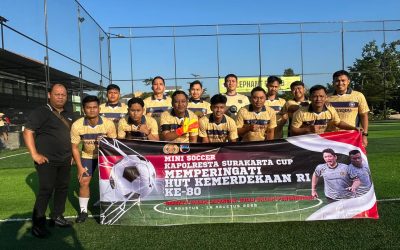 Sambut HUT RI ke-80, Polresta Surakarta Gelar Turnamen Mini Soccer Kapolresta Cup 2025