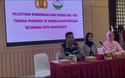 Tingkatkan Kemampuan Tenaga Pendidik TK Kemala Bhayangkari, Bhayangkari Cabang Kota Surakarta Gelar Pelatihan Bimbingan dan Konseling