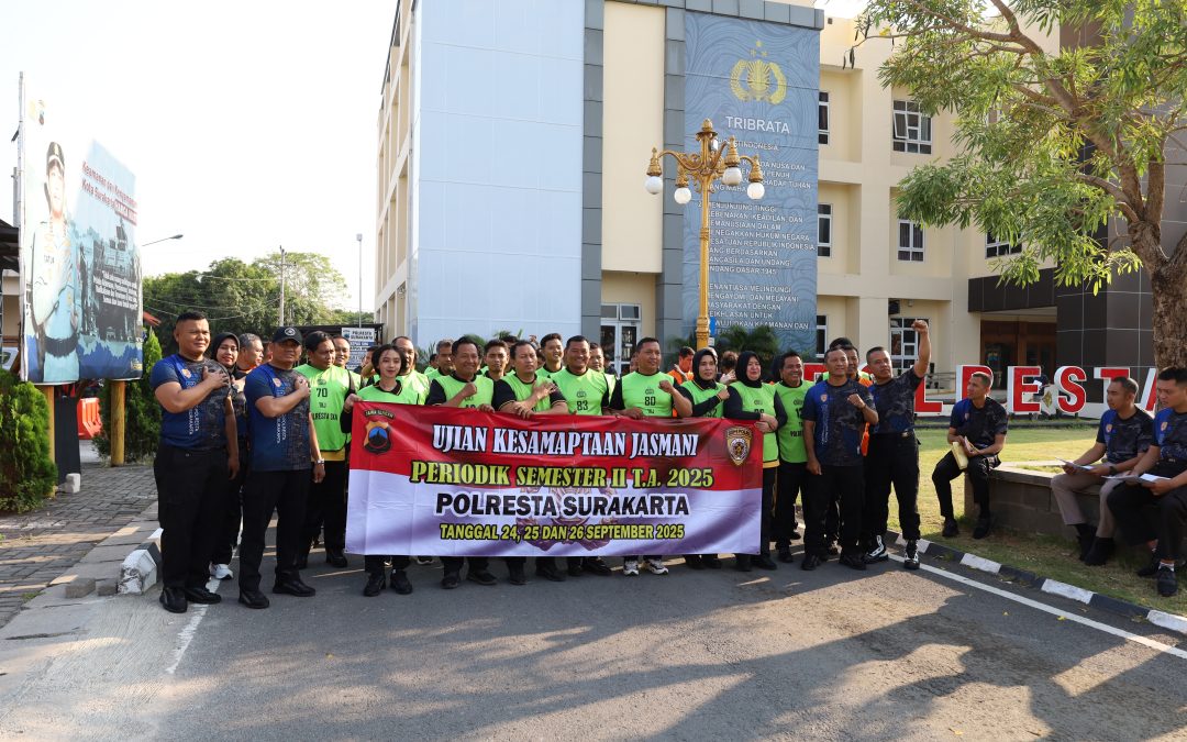 Tes Kesamaptaan Jasmani (TKJ) Semester II Tahun 2025: Menjaga Kesiapan Fisik Personel Polresta Surakarta