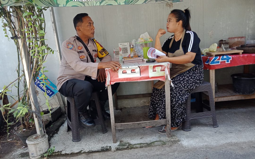 Bhabinkamtibmas Kepatihan Wetan Laksanakan Sambang dan Himbauan Kamtibmas