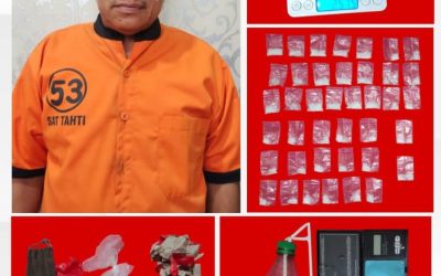 Seorang Warga Polokarto Diamankan Tim Opsnal Sat Resnarkoba Polresta Surakarta, 40 Paket Sabu Berhasil Disita