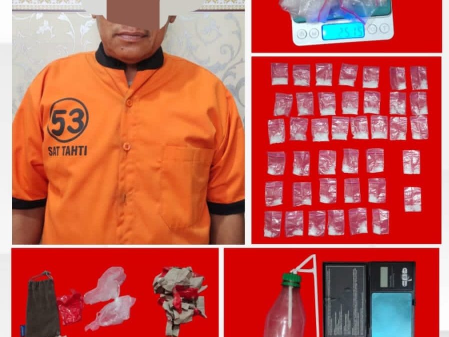 Seorang Warga Polokarto Diamankan Tim Opsnal Sat Resnarkoba Polresta Surakarta, 40 Paket Sabu Berhasil Disita