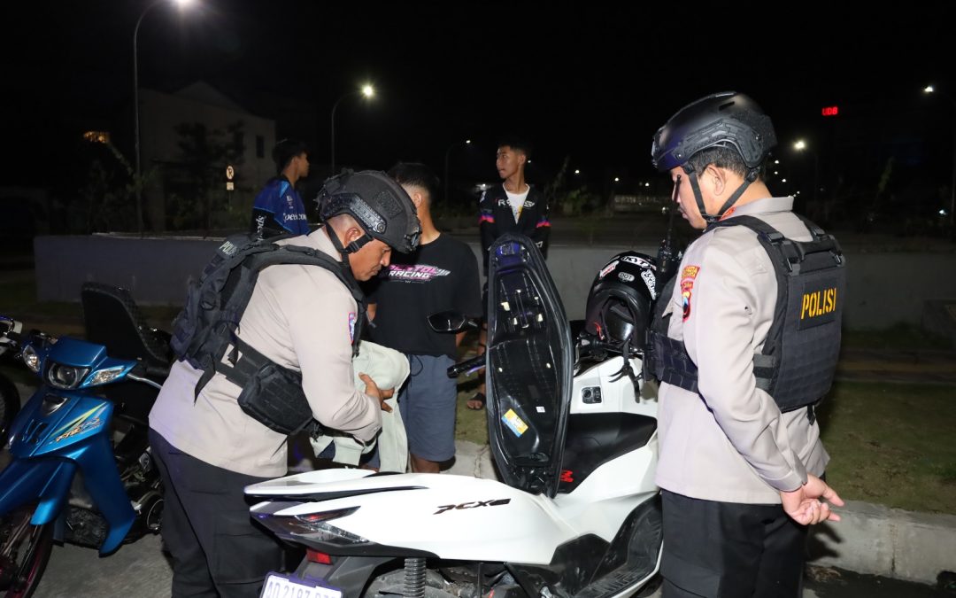 Polresta Surakarta Amankan Puluhan Motor Berknalpot Brong Saat Patroli Harkamtibmas Malam Minggu