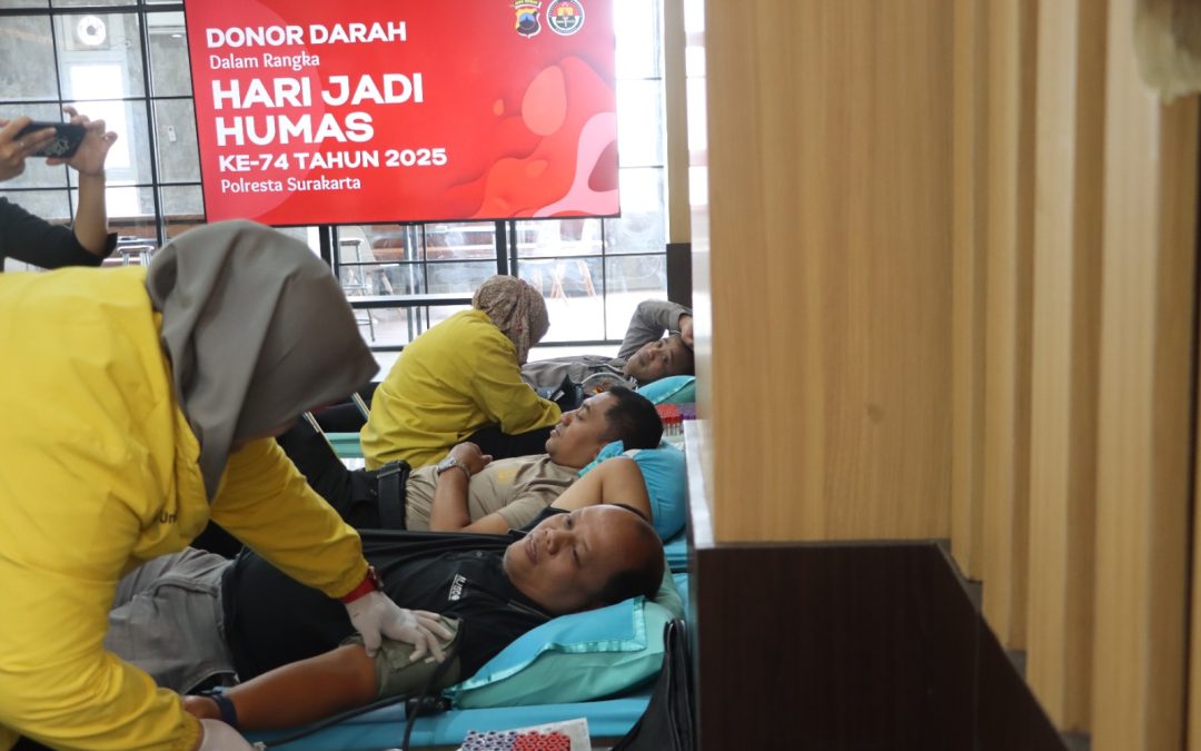 Polresta Surakarta Gelar Donor Darah Serentak Peringati Hari Jadi ke-74 Humas Polri