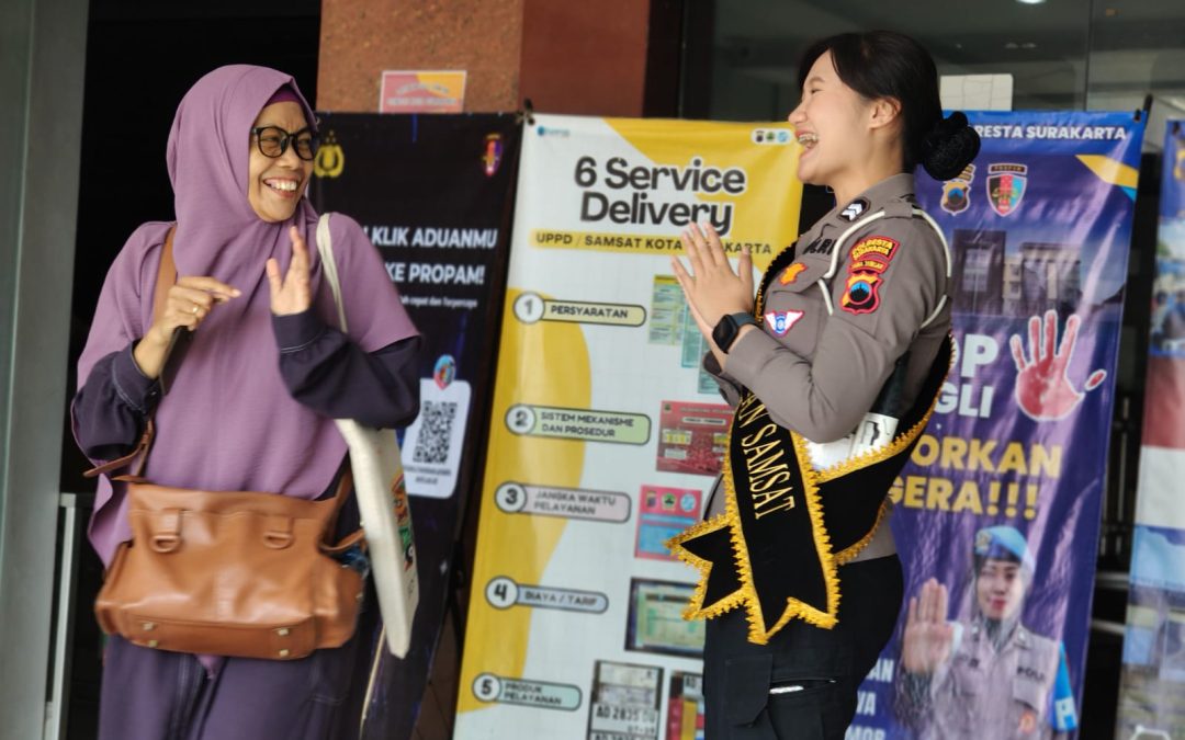 Senyum, Sapa, dan Salam Jadi Moto Pelayanan di Samsat Polresta Surakarta