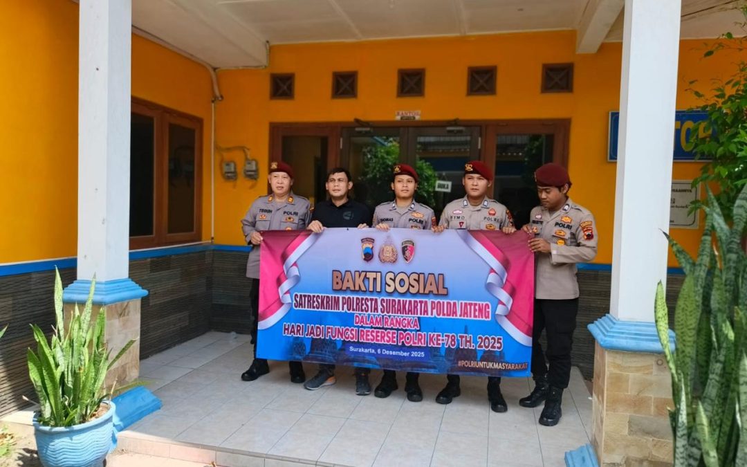 Sat Reskrim Polresta Surakarta Gelar Bakti Sosial di Panti Asuhan Pakym Peringati Hari Jadi Reserse Polri ke-78