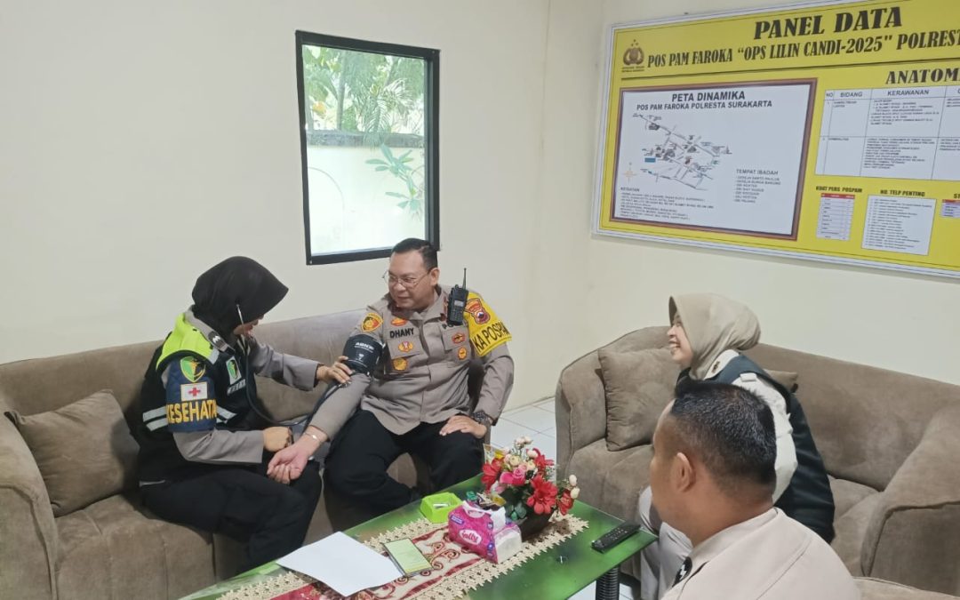 Subsatgas Dokkes Ops Lilin Candi 2025 Laksanakan Pemeriksaan Kesehatan Personel Pospam Polresta Surakarta
