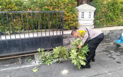 Bhabinkamtibmas Pasar Kliwon Laksanakan Sambang dan Kerja Bakti Jelang Musrenbangkel