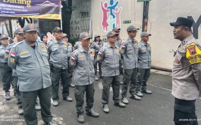 Bhabinkamtibmas Kedung Lumbu Laksanakan Pembinaan Linmas Kelurahan