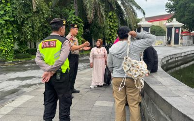 Kasat Samapta Polresta Surakarta Ajak Warga Jaga Kamtibmas Saat Olahraga di Stadion Manahan