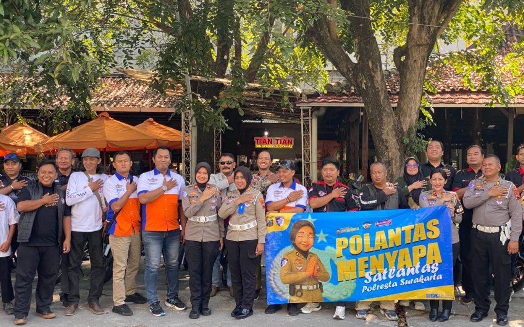 Polantas Menyapa, Satlantas Polresta Surakarta Gandeng Komunitas Motor Jadi Pelopor Keselamatan Berlalu Lintas