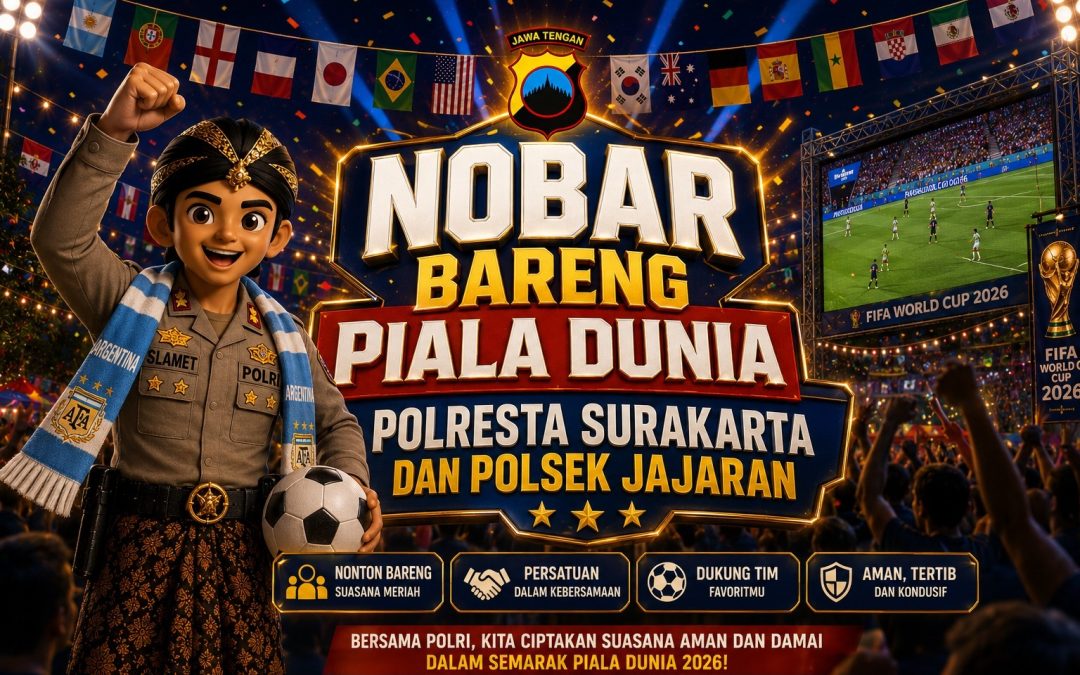 Polresta Surakarta Siapkan Nobar Piala Dunia 2026 Gratis, Warga Diajak Ramaikan Pesta Sepak Bola Dunia