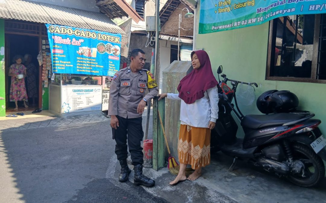 Bhabinkamtibmas Purwosari Ingatkan Warga Tingkatkan Pengawasan Anak dan Waspadai Bahaya Kebakaran Saat Musim Kemarau