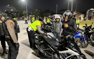 Polresta Surakarta Amankan 47 Motor Knalpot Brong dalam Operasi Malam Minggu