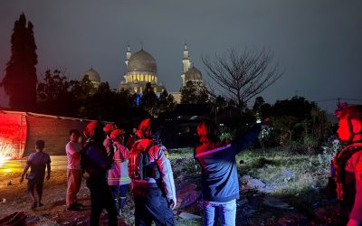 Respons Cepat Aduan 110, Tim Sparta Polresta Surakarta Datangi Lokasi Kebakaran Dekat Masjid Sheikh Zayed
